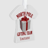 North Pole Gifting Team aangepaste ornament (voorkant)