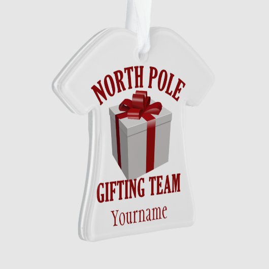 North Pole Gifting Team aangepaste ornament (voorkant)