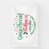 North Pole Gingerbrood Baking Company Spandoek (Verticaal)