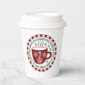 North Pole Hot Chocolate Company Kerstfeest Papieren Bekers (Voorkant)