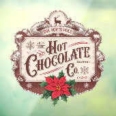 North Pole Hot Chocolate Company Raamsticker (Vel 3)