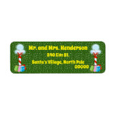 North Pole Kerst retour adreslabels Etiket (Voorkant)