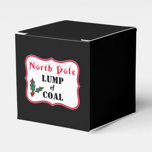 North Pole Lump of Coal Gift Boxes Bedankdoosjes (Voorkant Zijde)
