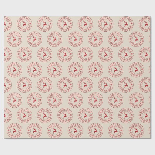 North Pole Mail Christmas Wrapping Paper Cadeaupapier (Vlak)