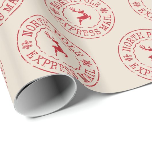 North Pole Mail Christmas Wrapping Paper Cadeaupapier (Rol Hoek)