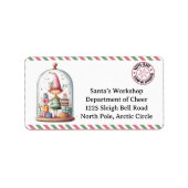 North Pole Mail | Enchanted Elf Etiket (Voorkant)