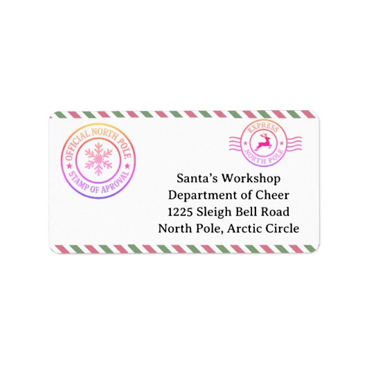 North Pole Mail | Enchanted Elf Etiket (Voorkant)