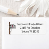 North Pole Mailbox Retouradres Label (Insitu)