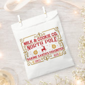 North pole melk- en koekjesbedrijf bedankzakje (Geknipt)