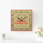 North Pole Milk and Cookie Co. Vierkante Klok (Huis)