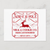 North Pole Milk and Cookie Company Feestdagenkaart (Voorkant)