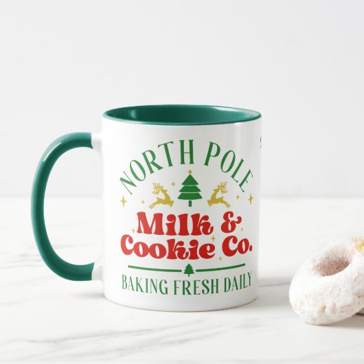 North Pole Milk and Cookie Company Kerstmis Mok (Met donut)