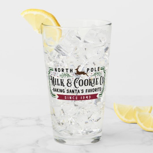 North Pole Milk & Cookie Co. Glas (Voorkant ijs)