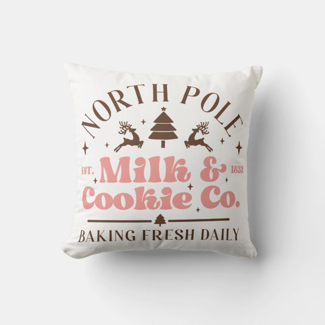 North Pole Milk & Cookie Co Kussen (Voorkant)