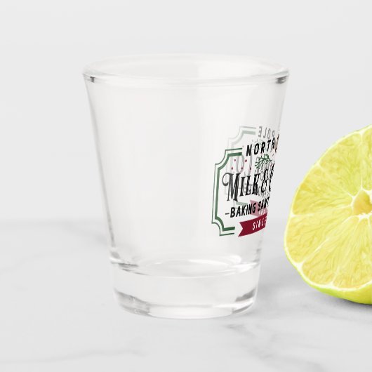 North Pole Milk & Cookie Co. Shot Glas (Links)