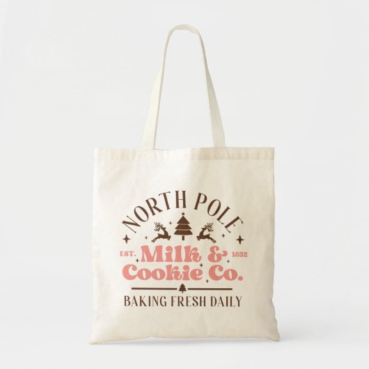 North Pole Milk & Cookie Co Tote Bag (Voorkant)