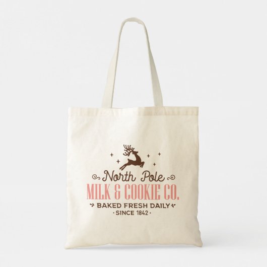 North Pole Milk & Cookie Co Tote Bag (Achterkant)