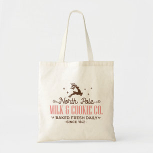 North Pole Milk & Cookie Co Tote Bag