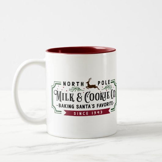 North Pole MIlk & Cookie Co. Tweekleurige Koffiemok (Links)