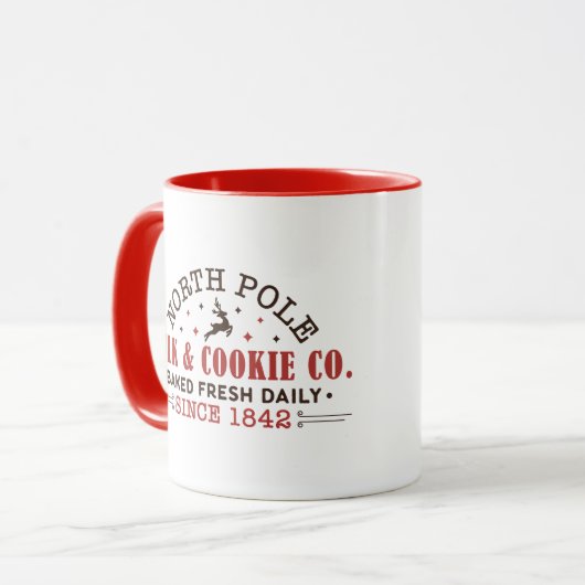 North Pole Milk Cookie Company kerst Mok (Voorkant links)