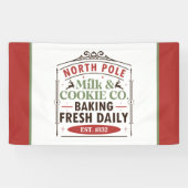 North Pole Milk Cookie Company Spandoek (Horizontaal)