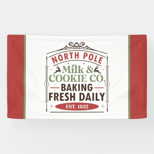 North Pole Milk Cookie Company Spandoek (Horizontaal)