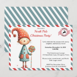 North Pole party Magic | Enchanted Elf Kaart