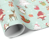 North Pole Penguin Friends Cadeaupapier (Rol Hoek)
