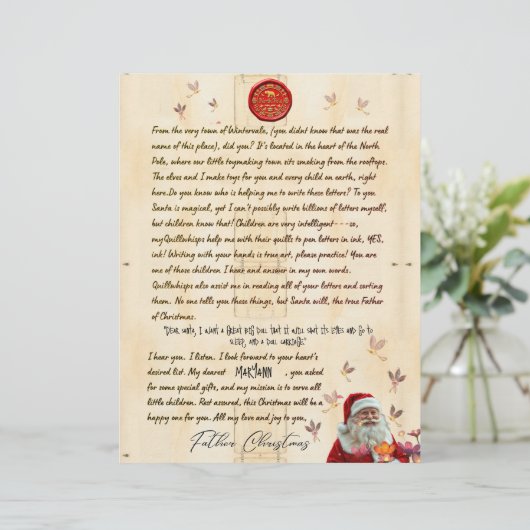 North Pole Personal Christmas Letter From Santa (Staand voorkant)