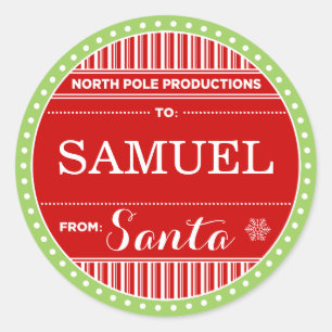 North Pole Productions Kerst sticker Labels