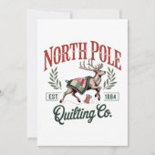 North Pole Quilting Funny Quilting Sewing Lover Bedankkaart (Voorkant)