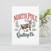 North Pole Quilting Funny Quilting Sewing Lover Bedankkaart (Staand voorkant)
