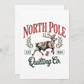 North Pole Quilting Funny Quilting Sewing Lover Bedankkaart (Voorkant / Achterkant)