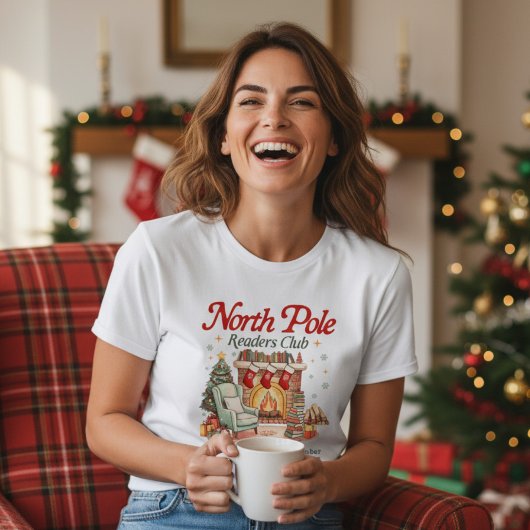 North Pole Readers Club Book Lover Christmas Tri-Blend Shirt