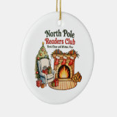 North Pole Readers Club Christmas Books Xmas Lover Keramisch Ornament (Rechts)