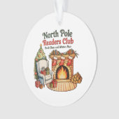 North Pole Readers Club Christmas Books Xmas Lover Ornament (voorkant)