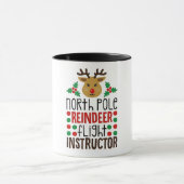 North Pole Reindeer Flight Instructor Christmas Mok (Midden)
