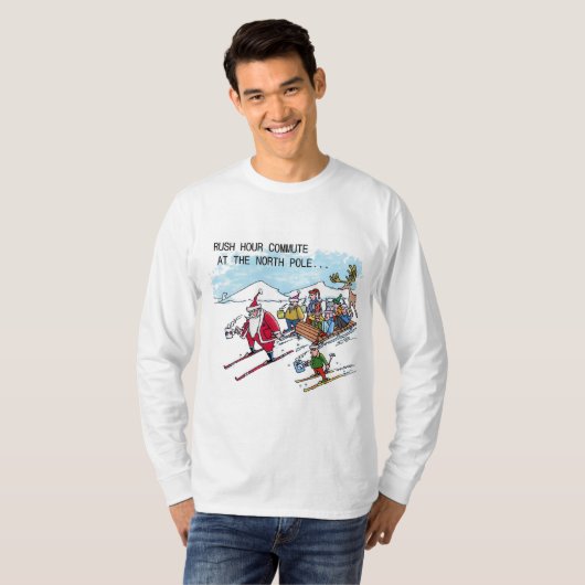 North Pole Rush Hour shirt met lange mouwen (Voorkant volledig)
