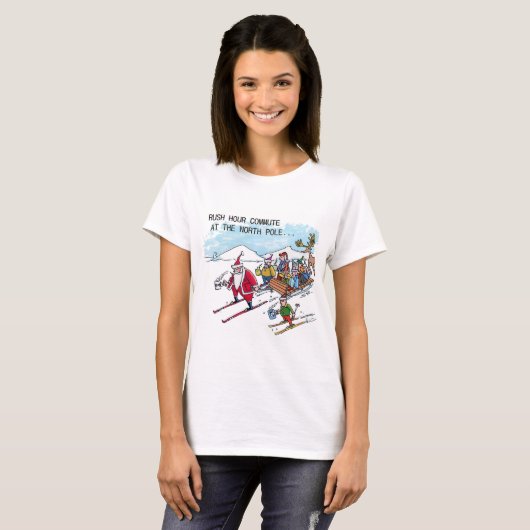 North Pole Rush Hour vrouwen wit T-shirt (Voorkant volledig)