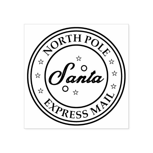 NORTH POLE SANTA EXPRESS MAIL RUBBERSTEMPEL (Afrduk)