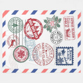 North Pole Santa Mail Christmas Fleece Deken (Voorkant (Horizontaal))