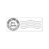 North Pole Santa Postmark Stamp Jouw tekst toevoeg Rubberstempel (Gestempeld)