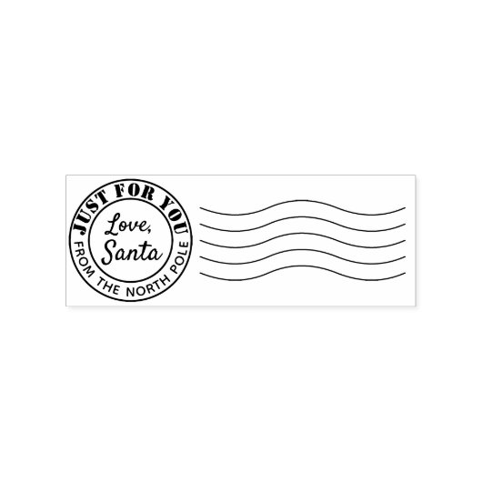 North Pole Santa Postmark Stamp Jouw tekst toevoeg Rubberstempel (Afrduk)
