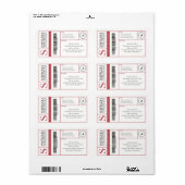 North Pole Santa's Workshop Bewerkbare Verzending Etiket (Full Sheet)