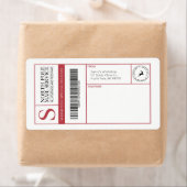 North Pole Santa's Workshop Blanco Verzending Etiket (Insitu)