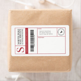 North Pole Santa's Workshop Blanco Verzending Etiket