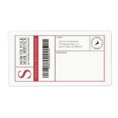 North Pole Santa's Workshop Blanco Verzending Etiket (Voorkant)