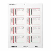 North Pole Santa's Workshop Blanco Verzending Etiket (Full Sheet)