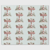 North Pole Sign | Wrapping Paper Cadeaupapier (Vlak)