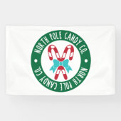 North Pole Snoep Company Holiday Spandoek (Horizontaal)
